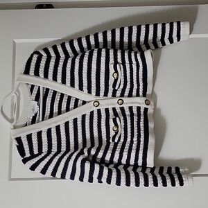 Ba&h Blue & White Stripe Cotton Cardy